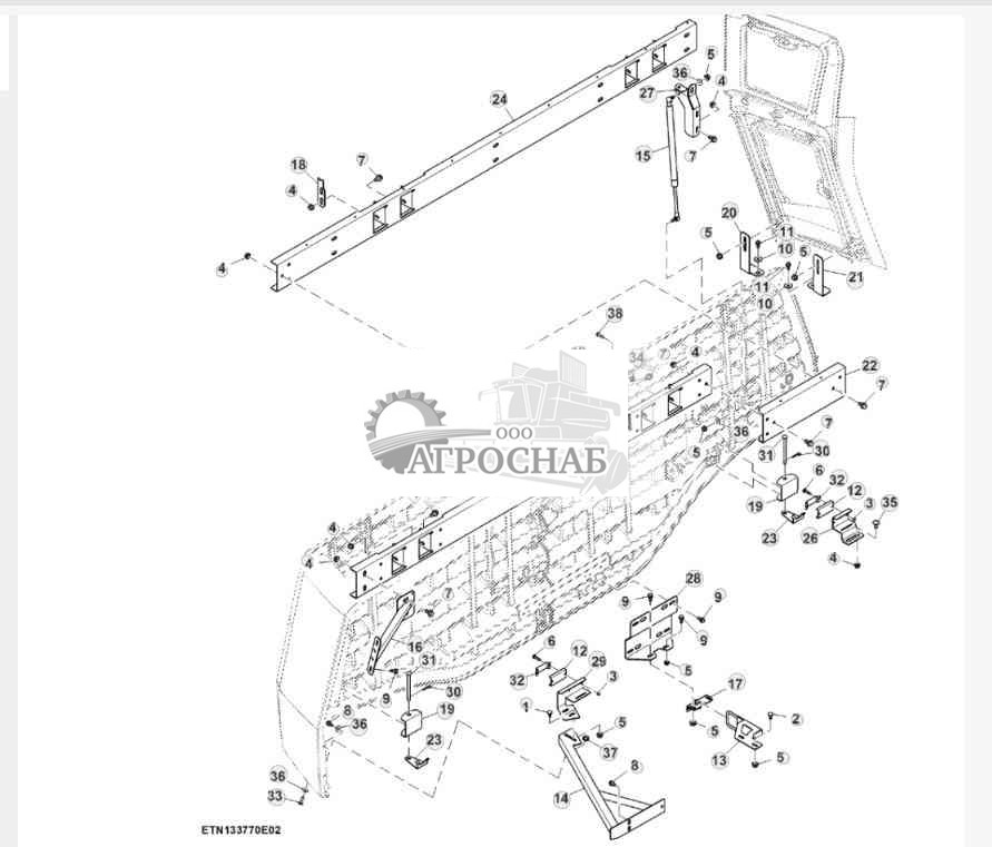 Панель и декоративный кронштейн, левые 